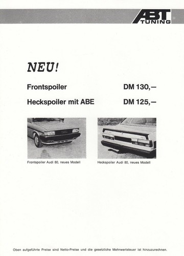 Audi abt tuning spoiler - 80,