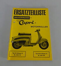 Teilekatalog / Ersatzteilliste Neckermann Roller Achilles Capri Stand 05/1968