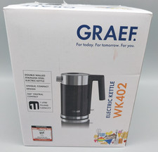 Graef WK 402 Wasserkocher Water Cooker Edelstahl/Schwarz 1 Liter 2015W #KT9274X-