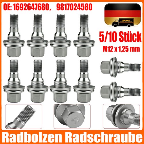 10x radbolzen m12x1 oe - radbolzen, m12x1,25