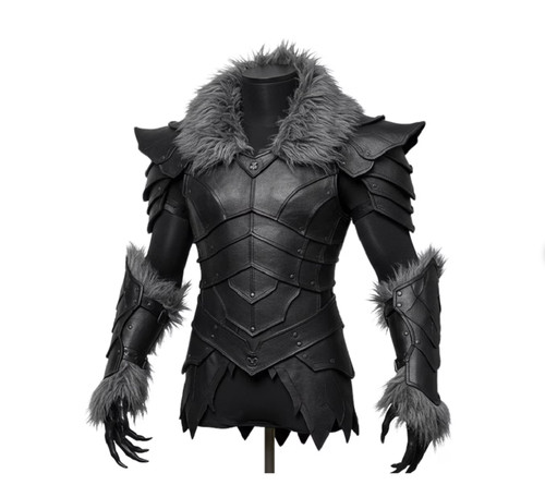 Schwarze leder wikinger - schwarze,