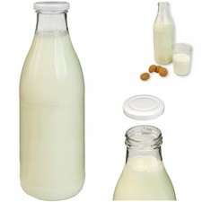 Glasflasche 1l 1000ml Milch