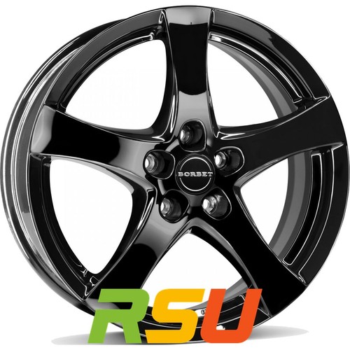 Borbet black glossy 6x15 - glossy, 6x15"