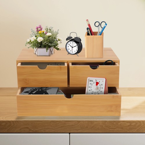 Mini-Bambus-Schreibtischbox
