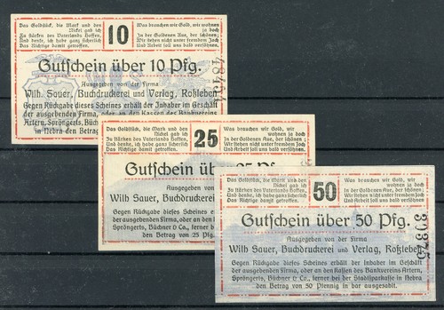 Rossleben scheine notgeld - rossleben, /