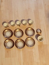 Seltmann Weiden Bavaria Teeservice Porzellan Braun/Weiß für 6 Person