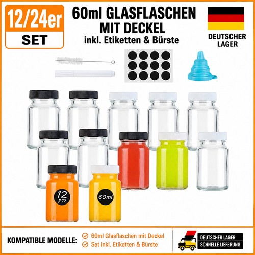 24er set 60ml glasflaschen - 12/24er,
