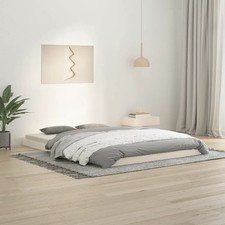 Massivholzbett 140x200cm Weiß