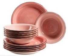 Tafelservice Geschirr 12 tlg Bel Tempo koralle Keramik 6 Personen
