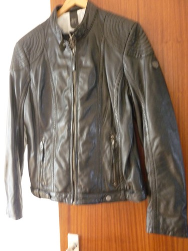 Nappaleder bikerstyle jacke - nappaleder,