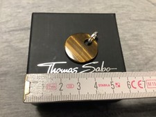 Original Thomas Sabo Anhänger Scheibe Tigerauge  Echt 925 Silber Öse