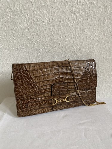 Echtleder clutch braun - clutch,