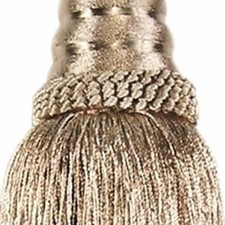 Quaste/Raffhalter 20cm mit Kordel 40cm Silber Gold glänzend Troddel DekoVorhänge