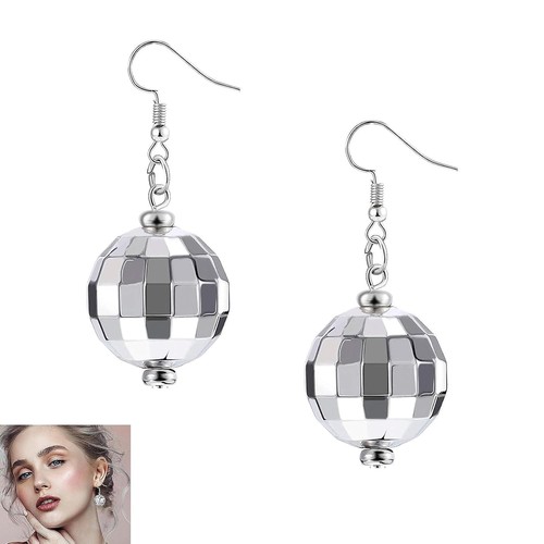 2er pack discokugel ohrringe - discokugel,