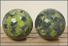 Deko KUGEL "MOSAIK" grün Glas lackiert 18 cm Durchmesser *NEU*