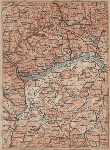 Der rheingau topokarte - rheingau,