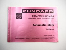 Zündapp Automatic Mofa 25 kmh Typ 444 Ersatzteilkatalog Ersatzteilliste 1975