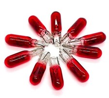 T5 W5/1.2 12V W1.2W W2x4,6D Glüh Lampe Tacholicht KFZ PKW Auto 10St.Techline ROT