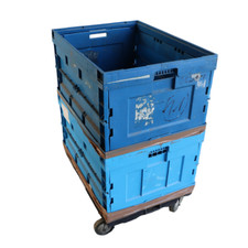 Transportroller Rollbrett 80 x 60 cm mit 2 Aufsatzrahmen Eurobox Profi 450 kg