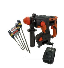 Akku Bohrhammer Pro-ABH 2000  SDS Plus 4 Ah Akku plus Bohrerset ø 5,6,8,10,12mm 