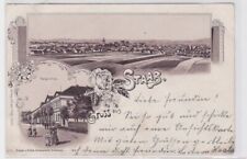 93268 Ak Lithographie Gruß aus Staab Stob Bürgerschule, Totalansicht 1899