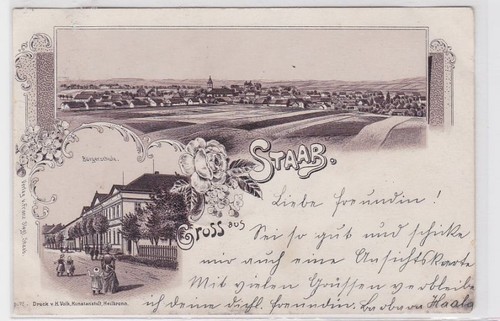 93268 lithographie gruß - lithographie,