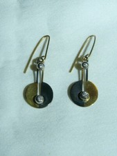 Echtschmuck Unikat - Silber Ohrhänger mit Moissaniten