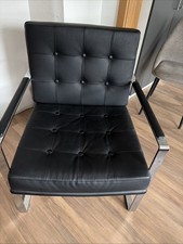 Kunstleder Sessel Schwarz