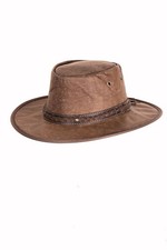 Brauner Kängurulederhut aus