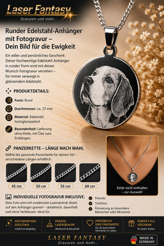 Foto anhänger edelstahl - foto,