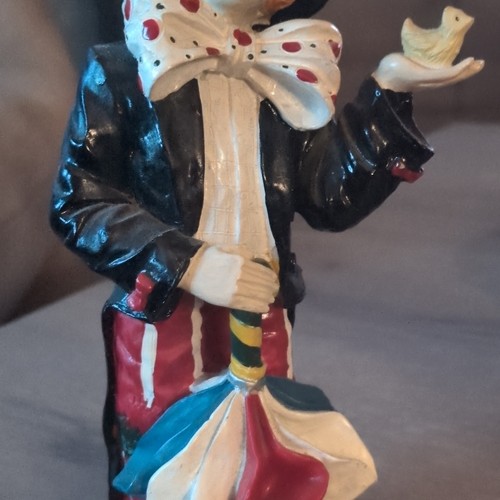 Dekofigur clown mit - vogel, &