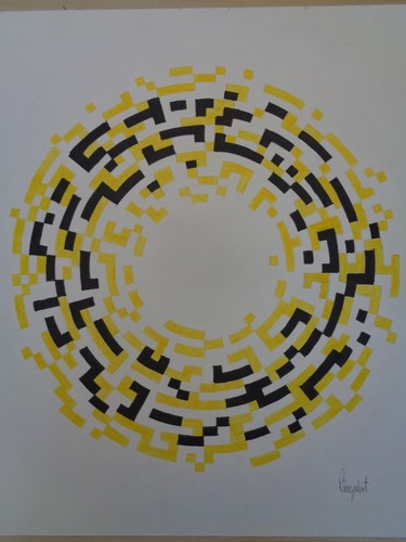 Art grafik zeichnung - op-art,