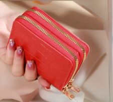 GELDBÖRSE BRIEFTASCHE INNEN VIEL PLATZ KARTEN+SCHEINE VEGANES LEDER TOLLES ROT