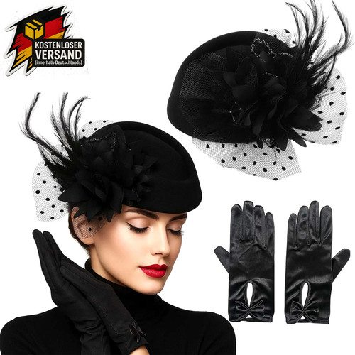 Vintage fascinator hut damen - vintage,
