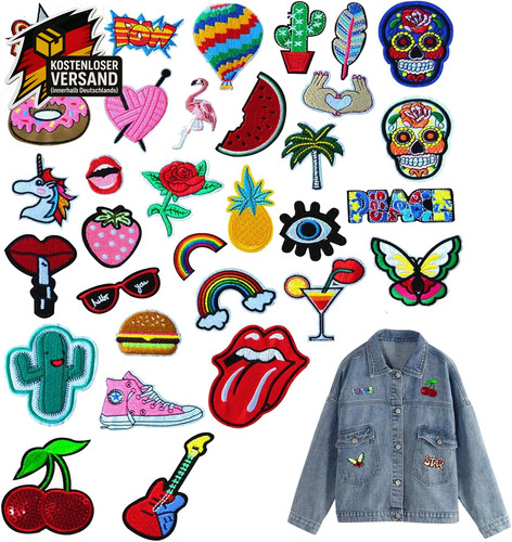 Bügelpatches set stück - bügelpatches, 32