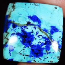 33.45 Cts Natürlich Azurit Chrysokoll Kissen Form Edelstein 27x28x5 MM BR155