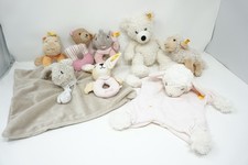 Steiff 8 Tiere Set, Schmusetuch Lamm, Hase, Greifring Bär, Elefant, Teddybär 