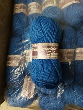 650g / 13 Knäuel Horstia Maulbeerseide Wolle blau selten