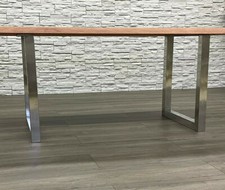 TISCHGESTELL Eisengestell Nickelfarbe Fuß Tischfuß U- Gestell Neu