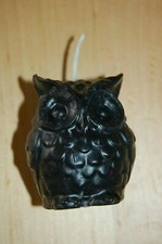 Kerze "Eule" schwarzgrau  5 cm
