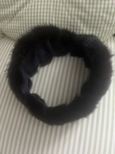 Nerz stirnband schwarz pelz - stirnband,