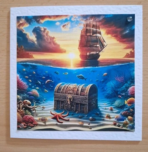 Grusskarte segelschiff - 3d-grusskarte, °segelschiff