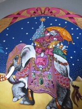 Weihnachtsteller Porzellan Schale Bing & Gröndahl  Santa in the Orient Elefant