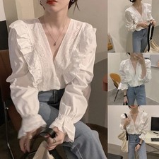 Damen Freizeit Rüschen V