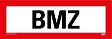 Aufkleber Brandschutzzeichen „BMZ“ Hinweis Folie nach DIN 4066 | 21 x 7,4 cm
