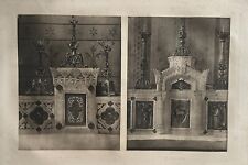 IMAGES RELIGIEUSE EGLISE D'OULLINS 4 LITHOGRAPHIES   30  sur  50 cm