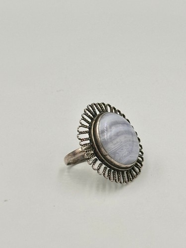 Vintage oval silber ring - oval,