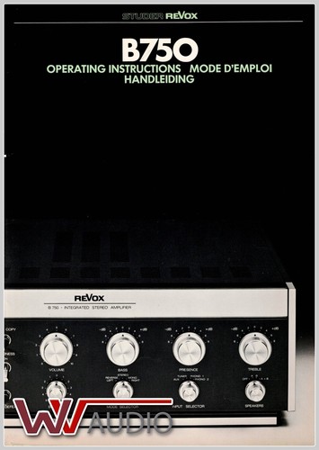 Studer revox b750 original no - b750,