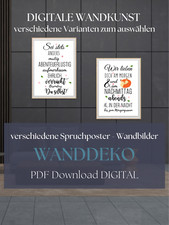 Digitale Wandkunst -Verschiedene Spruchposter / Wandbilder- PDF Download DIGITAL