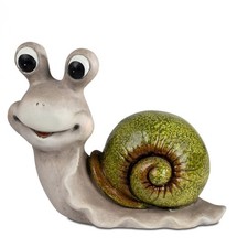 Garten Dekofigur Schnecke grau